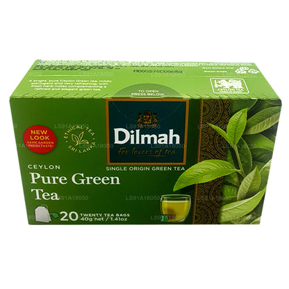 Dilmah Pure Ceylon Green Tea - 20 Tea Bags - Finest Sri Lankan Green Tea