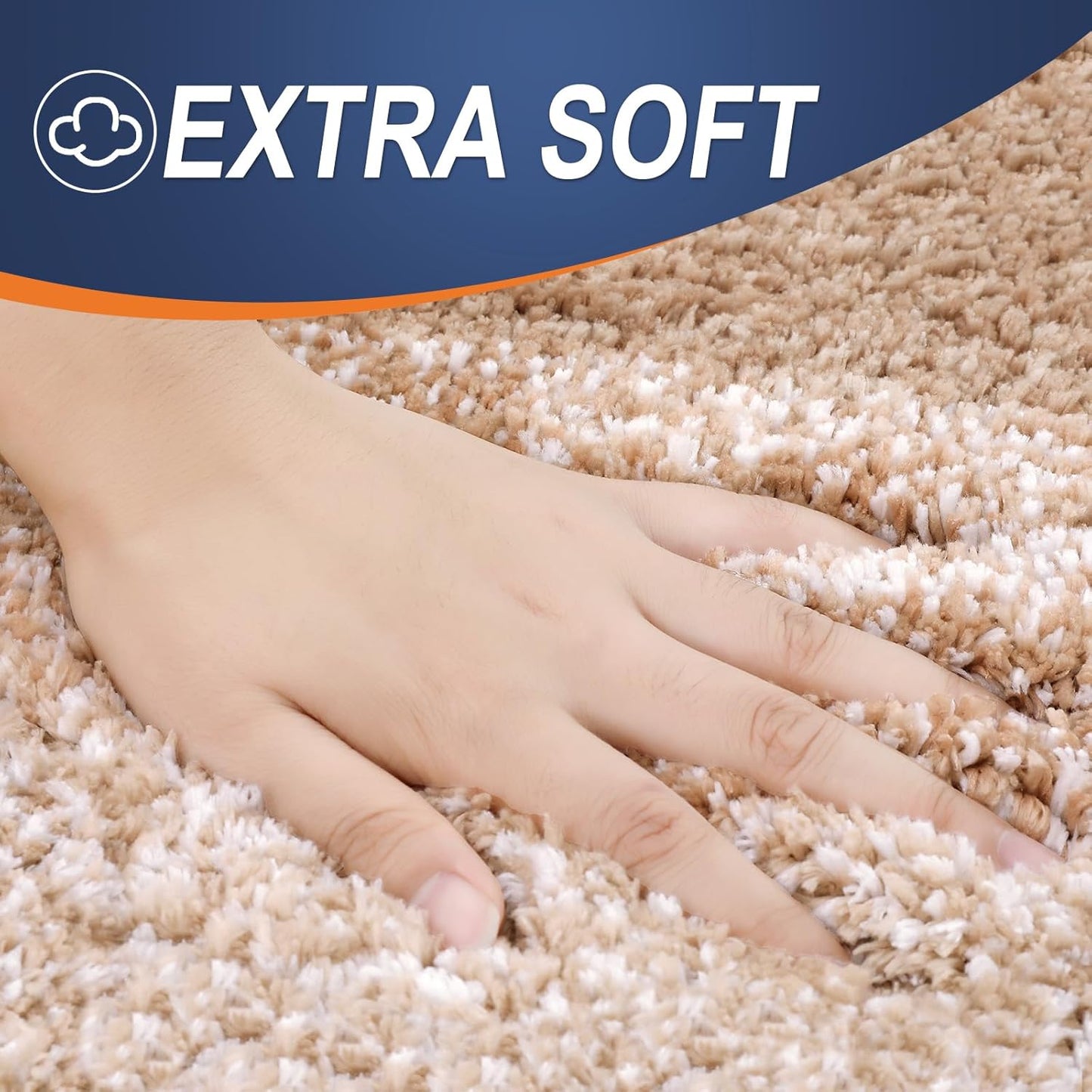 OLANLY Bathroom Runner Rug - Extra Soft Microfiber Mat 59x24 | Quick Dry, Washable, Rubber Backing, Beige