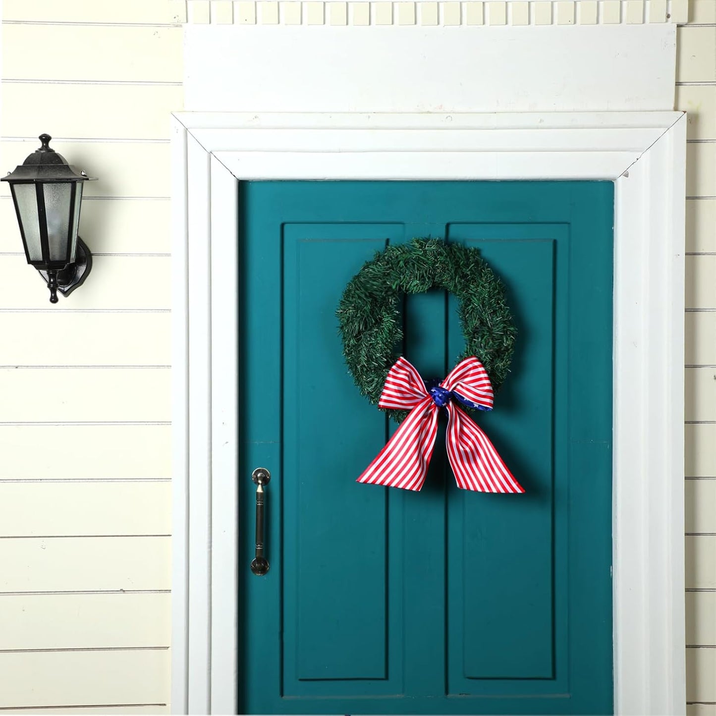 Skiennix 4th of July Patriotic Sash - Reversible Wreath Scarf for Festive Outdoor Decor | 2 Pcs