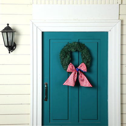 Skiennix 4th of July Patriotic Sash - Reversible Wreath Scarf for Festive Outdoor Decor | 2 Pcs