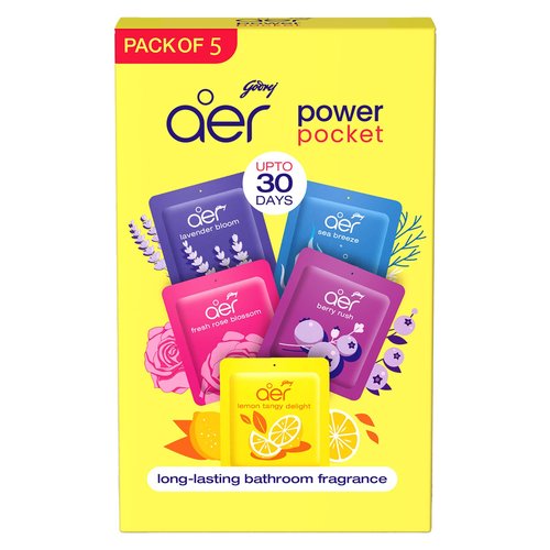 AER Power Pocket Assorted Solid Pocket Air Freshener for the Entire Home with Long Lasting Scents, Pack of 5
