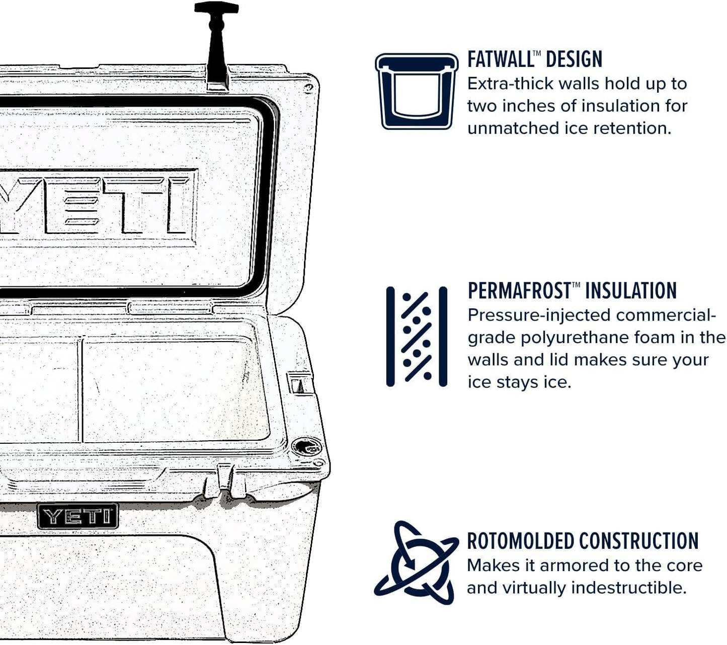 YETI Tundra 45 Cooler - Durable Insulated Design for Outdoor Adventures | Perfect for Camping & Fishing