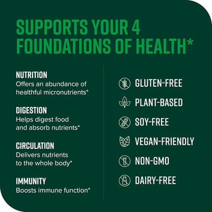 Vibrant Health Green Vibrance - Vegan Superfood Powder for Energy Boost | 60 Servings
