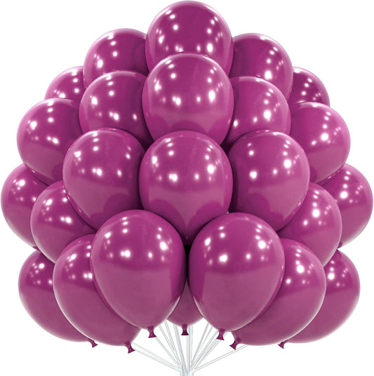 PartyWoo Dark Purple Balloons - 50 Pcs 12 Inch Latex Helium Balloons for Graduation & Events