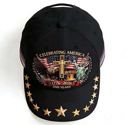 250th Anniversary USA Hat - Eagle Liberty Cross Design | Adjustable Baseball Cap for Men & Women
