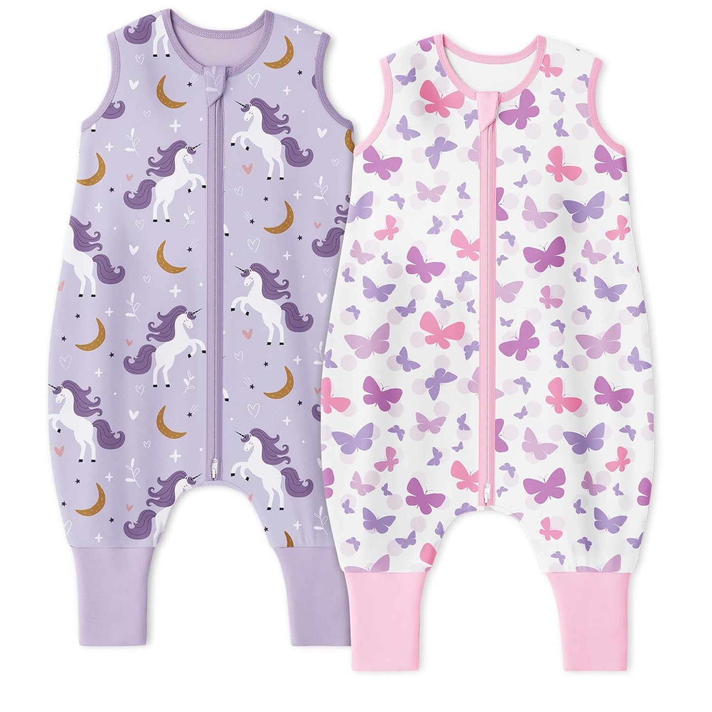Yoofoss Toddler Sleep Sack - 100% Organic Cotton Wearable Blanket with Feet | 24-36 Months