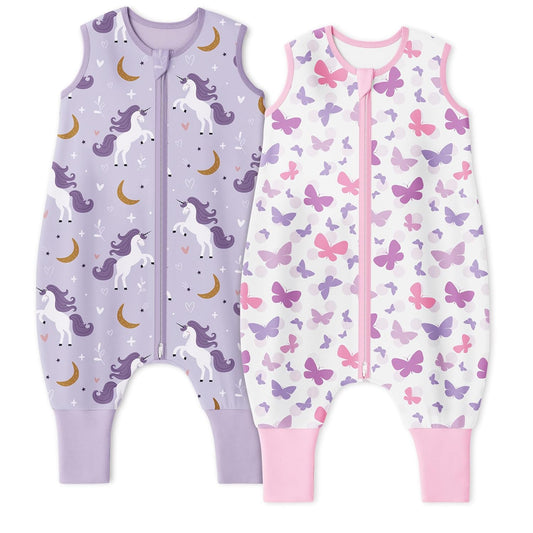 Yoofoss Toddler Sleep Sack - 100% Organic Cotton Wearable Blanket with Feet | 24-36 Months