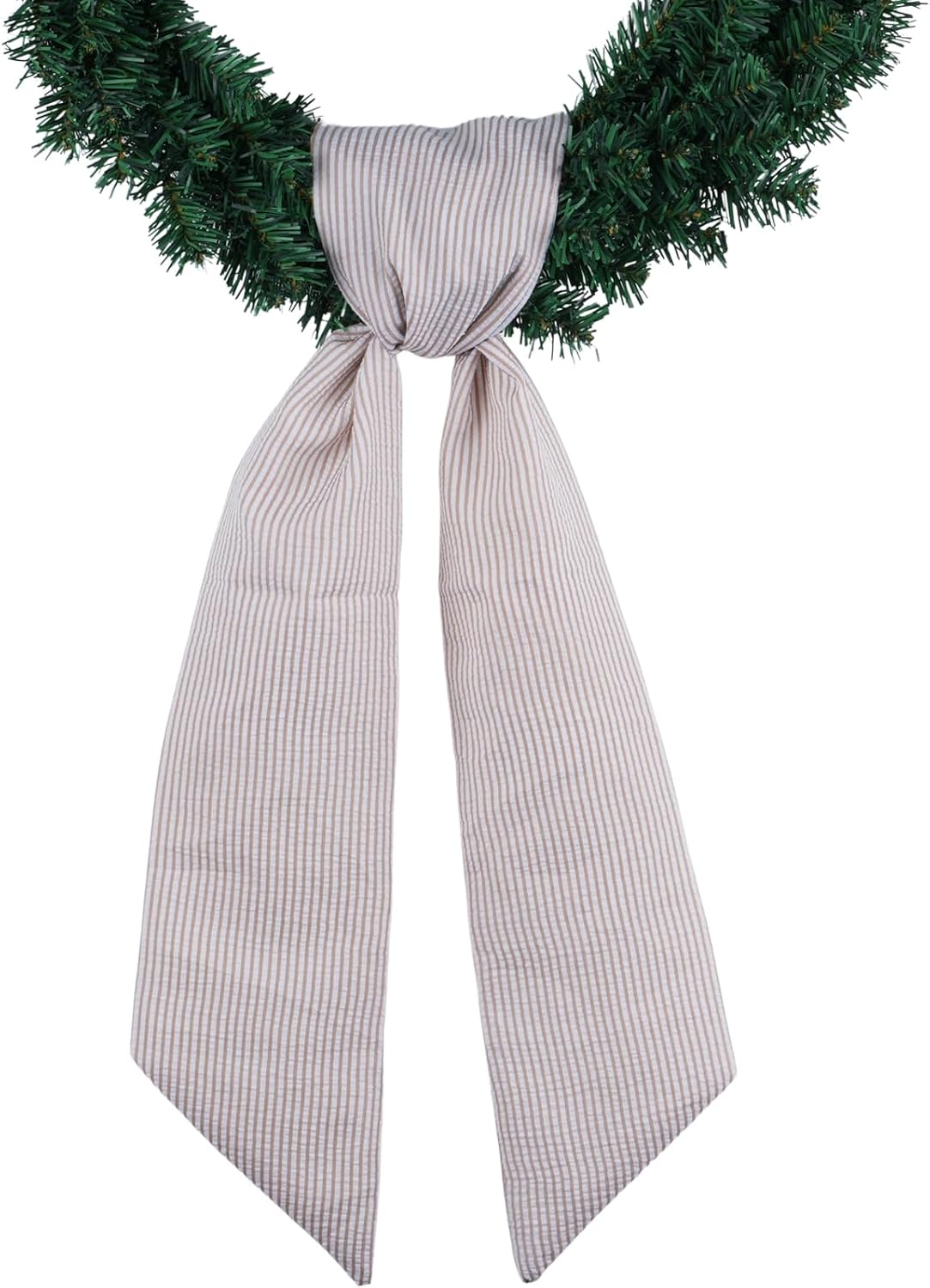 Regine Switzerland Brown Striped Wreath Sash - 5.12" Wide x 54.33" Perfect for Fall & Thanksgiving Decor