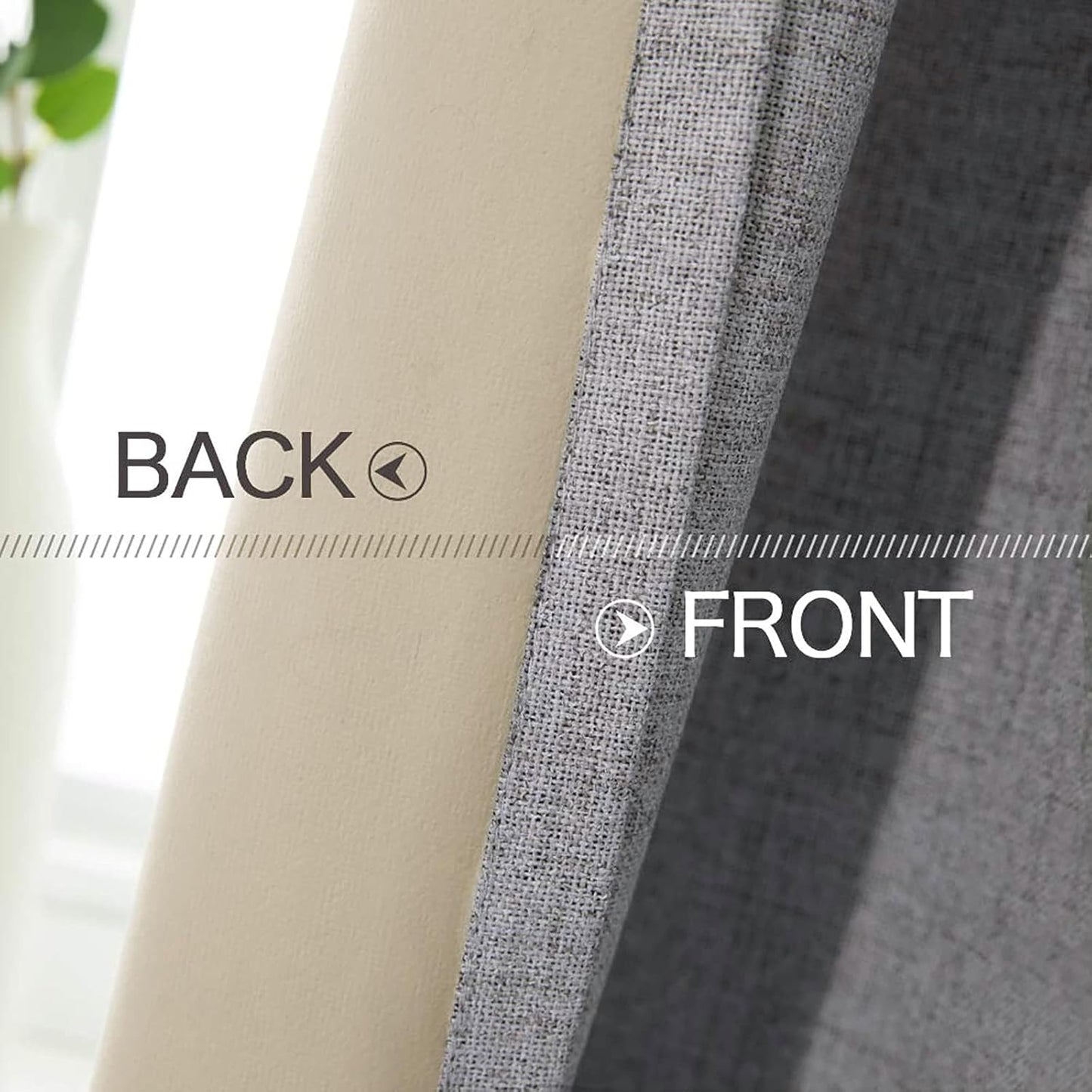 MIULEE Blackout Curtains - 100% Thermal Insulated Linen Texture - Grey Room Darkening Drapes | 52x108 Inch (2 Panels)