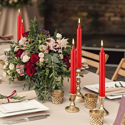 Howemon Red Candles - Set of 40 Unscented 4" Spell & Chime Mini Taper Candles for Rituals & Decor