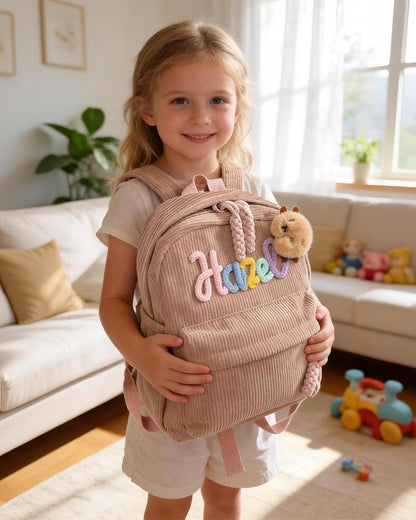 Personalized Toddler Backpack with Name - Pink Custom Backpack for Kids