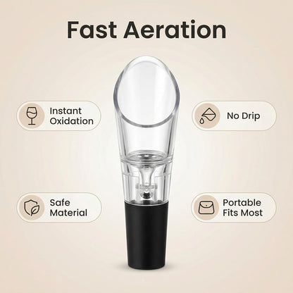 Wine Accessory With Aerator Pourer (2-pack),Premium Decanter Spout With Filter,Improve Taste and Smell Immediately,Perfect Wine Gift(2PCS)