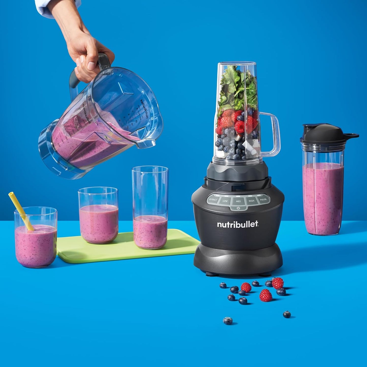 Nutribullet Full-Size Blender Combo 1200W - Powerful Dark Gray Kitchen Blender