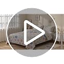 Full Bed Golf Quilt Set with Pillowcases - White Green, 3 Pieces