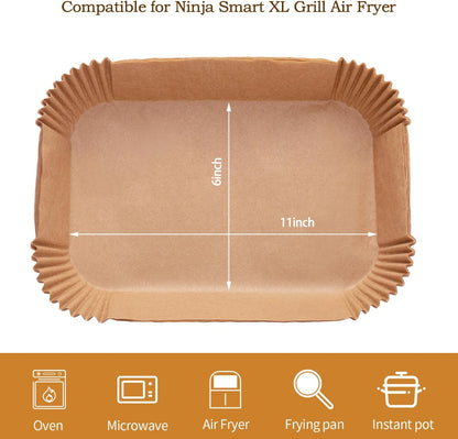 Ninja | Air Fryer Liners - 120 Pcs Disposable Parchment Paper for Ninja Foodi Smart XL & FG551