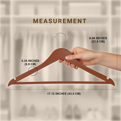 Utopia Home Premium Wooden Hangers - Durable Slim Coat Hangers with 360-Degree Rotatable Hook | 20 Pack in Cherry Color