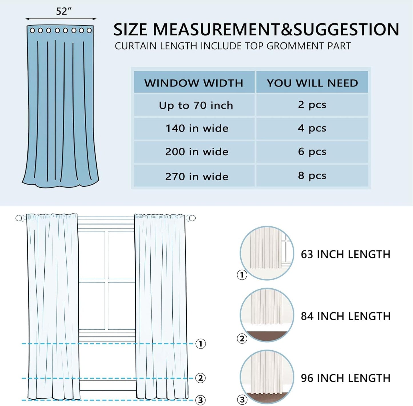 Tititex Solid Dark Grey Blackout Curtains - 84 Inch Long Thermal Insulated Drapes | 2 Panel Set for Bedroom & Living Room