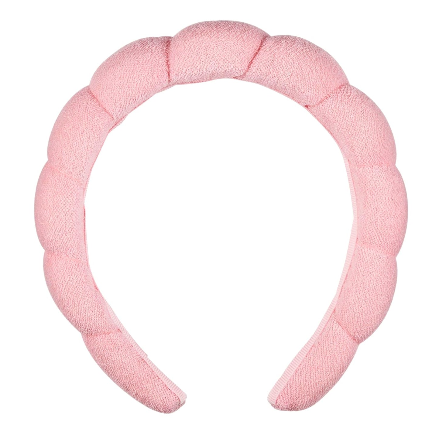 Conair Spa Makeup Headband - Ultra-Absorbent Microfiber, Soft Terry Cloth, Pink Bubble Design