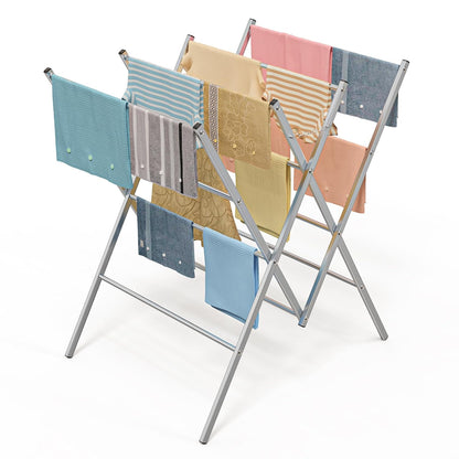 Whitmor Oversized Metal Drying Rack - Durable Silver Design for Efficient Laundry Drying