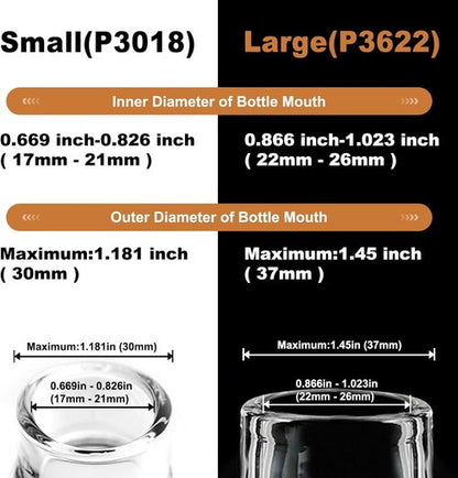 Liquor Pour Spouts, Liquor Bottle Pourer Spouts, Alcohol Pour Spouts,Bar Pour Spouts,Suitable for Alcohol, Beverage, Vinegar, Wine for Bar Accessories-2Pcs