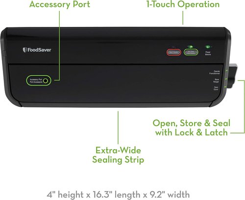 FoodSaver Vacuum Sealer Machine - Includes Starter Bags & Rolls for Fresh Food Storage