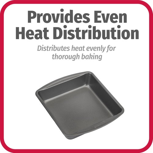 GoodCook Nonstick Steel Square Pan - 8-Inch Gray Kitchen Essential for Effortless Cooking