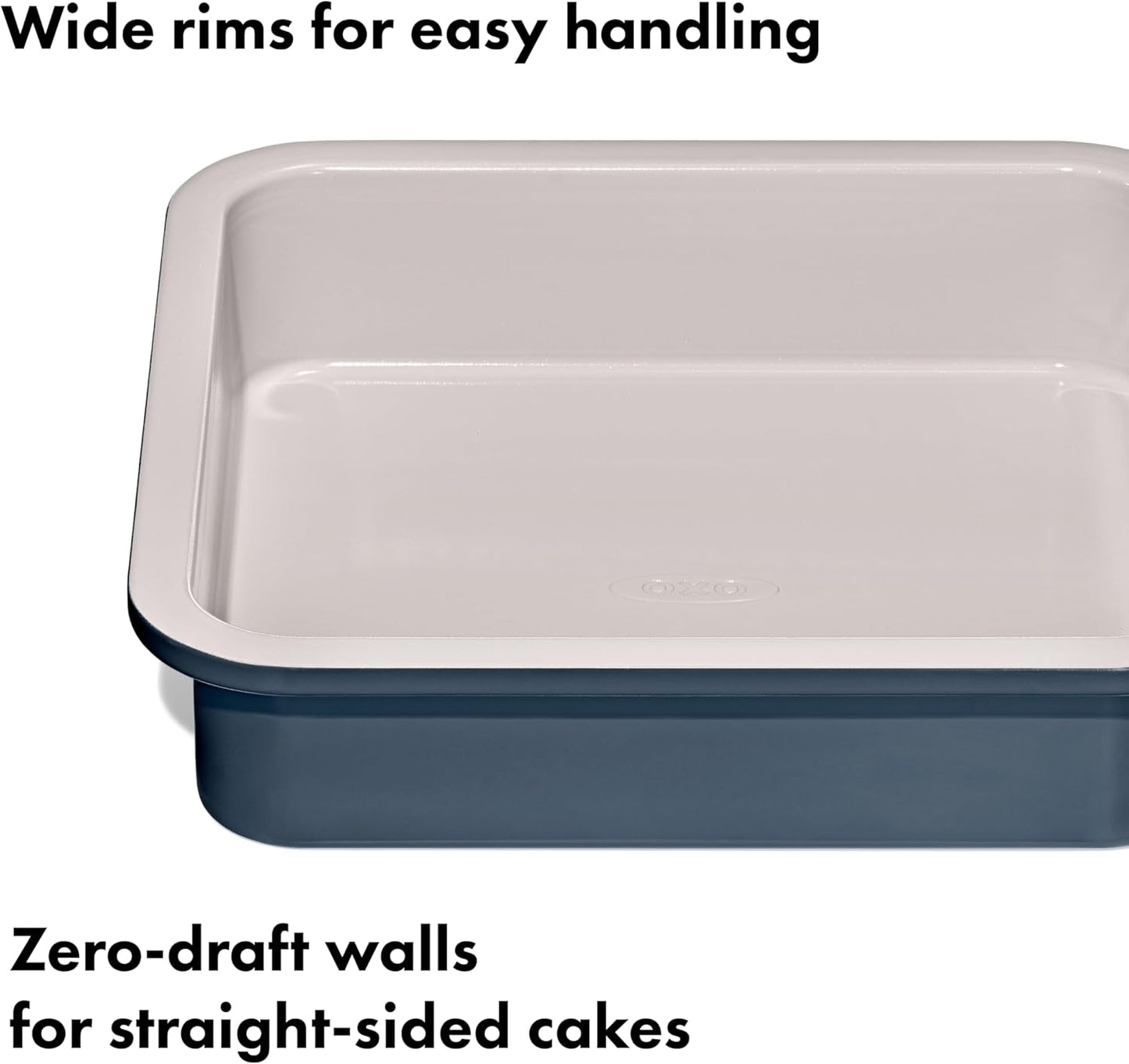 OXO Good Grips 9” Square Cake Pan - Non-Stick Pro Ceramic Coating in Storm Blue
