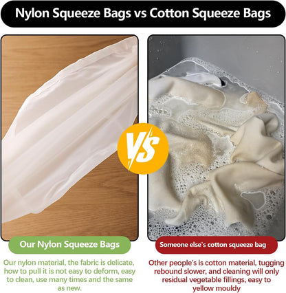 Regine Switzerland Cheese Cloth Bag - Reusable Straining Bag for Nut Milk, Soy Milk & Dumpling Fillings