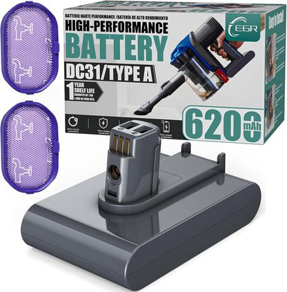 EGR DC35 Battery Replacement for Dyson Handheld Vacuum Cleaner | Compatible with DC31, DC34, DC44, DC45