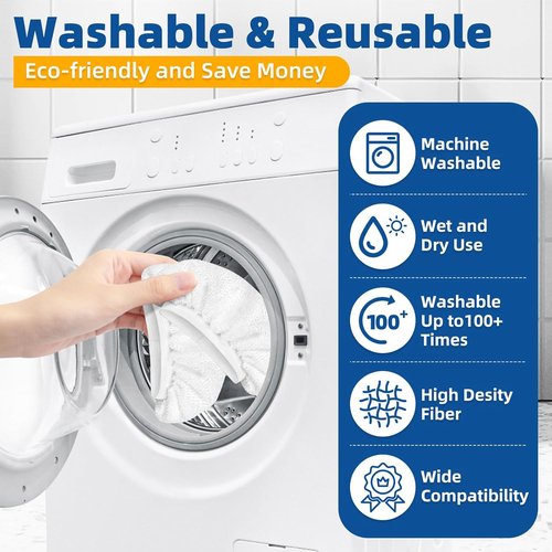 LOVECO 8 Pack Universal Microfiber Cloths for Handheld Steam Cleaner - Compatible with Bissell Steam Shot, PurSteam, Wagner Spraytech etc - Reusable Washable Steam Cleaner Accessories