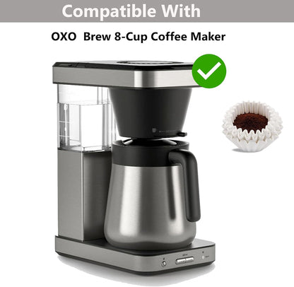 Skiennix Coffee Filters - 100 Count Paper Filters for OXO Brew 8-Cup Coffee Maker | Compatible with Single-Serve Brew Basket