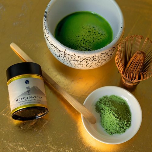 Asayu Japan Fuji Matcha Powder - Ceremonial Grade Green Tea from Mt. Fuji | 100g Pouch