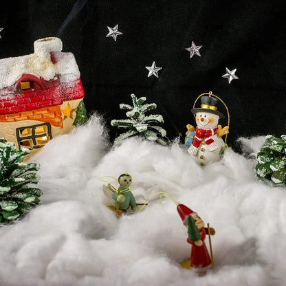 CFOFT Faux Snow Blanket - Thick Soft White Snow Roll for Christmas Village | 1.3 x 4.9 FT