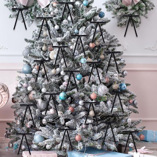 DIYDEC 24PCS Velvet Christmas Bow Ornaments - 5x7 Inch Black Ribbon Bows for Holiday Decor | Wreaths & Trees