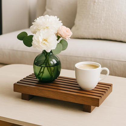 Acacia Wood Riser - Decorative Pedestal Stand for Bathroom Sink & Kitchen Counter | Soap Dish Holder