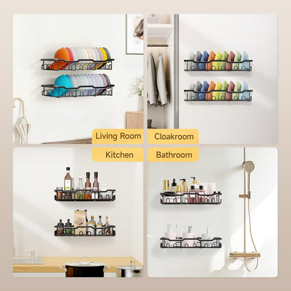 Nicetree Hat Racks - Metal Organizer for 48 Baseball Caps | 2-Pack Storage Solution in Black