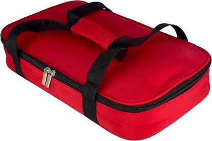 HW1236 Glass Casserole - Insulated Bag for Hot & Cold Food | Perfect for Picnics & Potlucks - 12"x7.5"x2" - Red