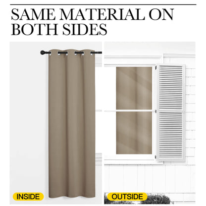 NICETOWN Taupe Blackout Curtains 78" Long for Office, 55" Wide, 2 Pieces, Dining Room, Guest Room, Sound Reducing Heat and Cold Block Curtain Panels for Modern Room Decorative