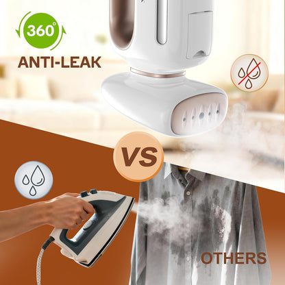 Newbealer Handheld Fabric Steamer - 850W Portable Wrinkle Remover with 30s Fast Heat-Up | 230ml Water Tank for Home & Travel