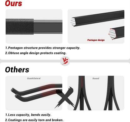 Ultrawall Heavy Duty Garage Storage Hooks - 12.4 Inch Wall Mount Tool Organizer | 2 Pack for Tires, Ladders & More