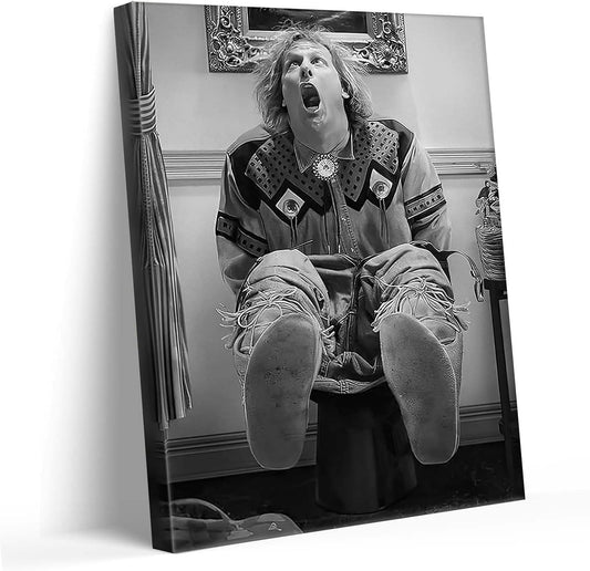 VYPEROCK Funny Framed Canvas Wall Art - Humorous Dumb and Dumber Poster for Bathroom | 8"x10" Modern Decor