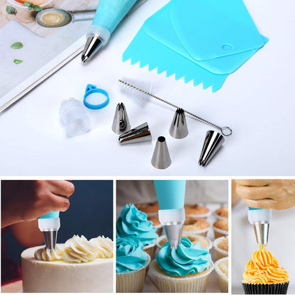 Wilton 34-Piece Cake Decorating Set - Piping Bags, 24 Stainless Steel Tips & Icing Smoothers
