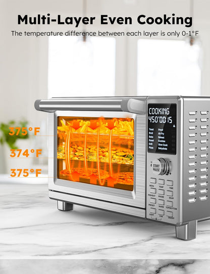 Nuwave Bravo XL Pro Air Fryer - 30QT Toaster Oven with Super Convection & Smart Probe | Stainless Steel