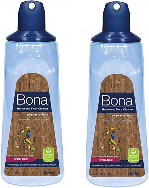Bona Hardwood Floor Cleaner - Refillable Cartridge, 34 Oz | Eco-Friendly 2-Pack