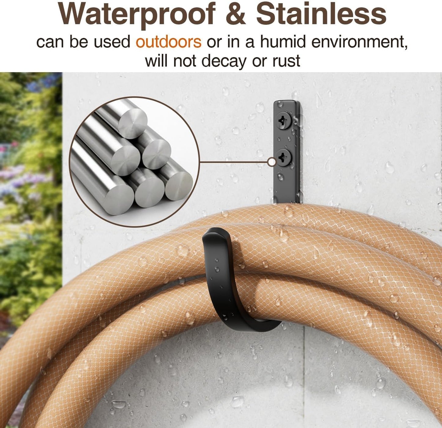 Skiennix Wall Hooks - 22LB Metal Hanger for Towel & Coat | 5 Pack, Black, Ideal for Outdoor & Indoor Use