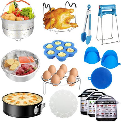 Instant Pot 73 PCS Accessories Set - Essential Tools for 5/6/8 Qt Electric Pressure Cookers | Includes Steamer Baskets & More
