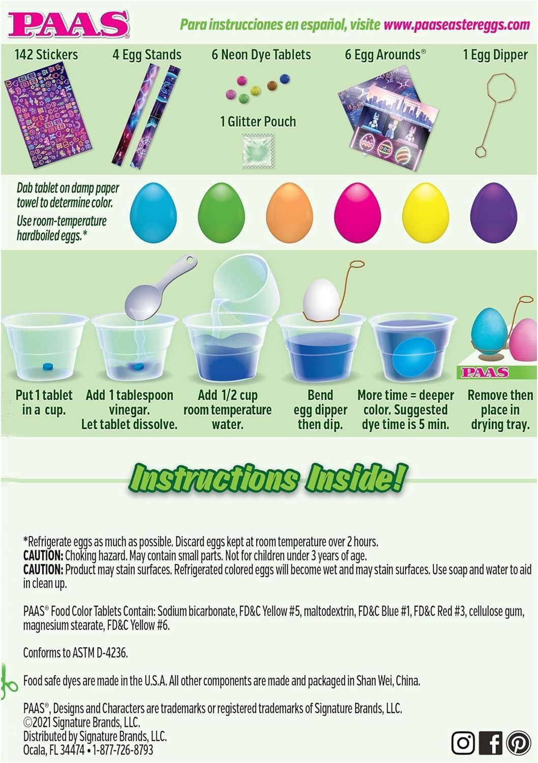 PAAS Neon Easter Egg Decorating Kit - Create Vibrant Eggs for a Fun Family Tradition