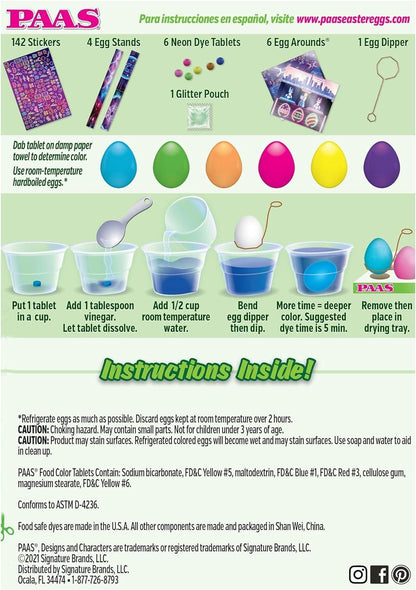 PAAS Neon Easter Egg Decorating Kit - Create Vibrant Eggs for a Fun Family Tradition
