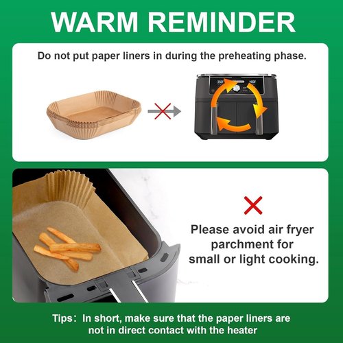 Instant Pot | Air Fryer Liners - 100 Disposable Parchment Paper Sheets for 6QT XL Models