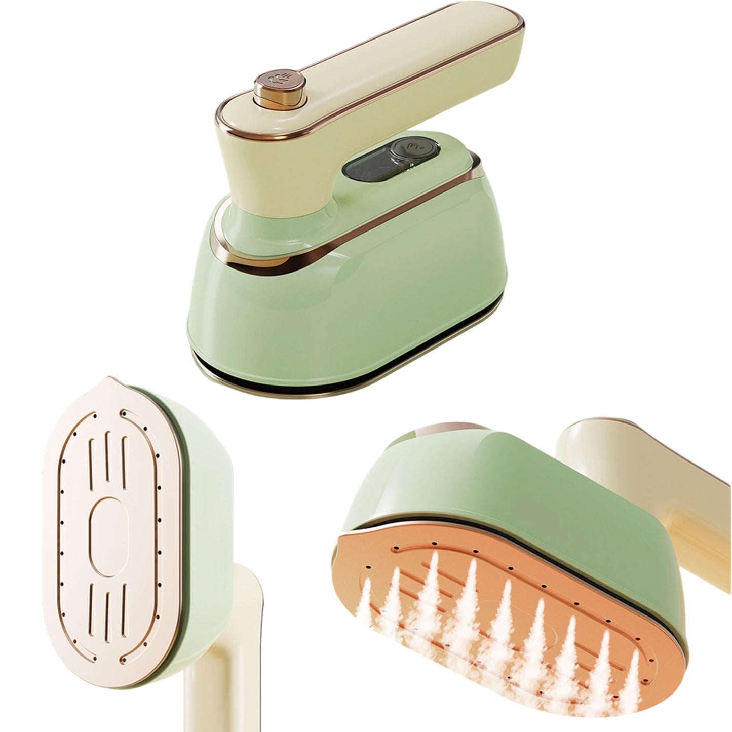 UltLegCreX Portable Travel Steamer for Clothes,800-1150w Foldable Clothes Steamer and Iron,Fast Heat Up,180° Rotatable Handle,Powerful Wrinkle Remover for Home & Travel,Large Ceramic Heat Panel